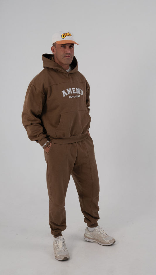 AMEND TRACKSUIT Premium Oversized Fit - Unisex [Brown]